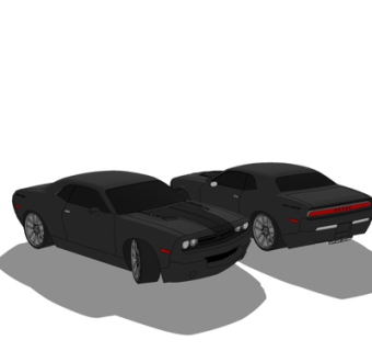 现代跑车su模型