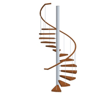 现代旋转楼梯su模型