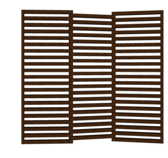 现代实木隔断屏风su模型