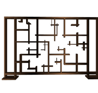 现代铁艺围栏su模型