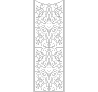 现代印花隔断屏风su模型