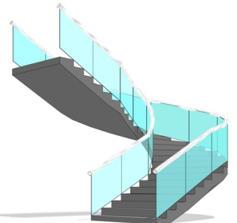 现代旋转楼梯su模型