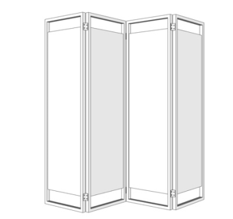 现代实木隔断屏风su模型