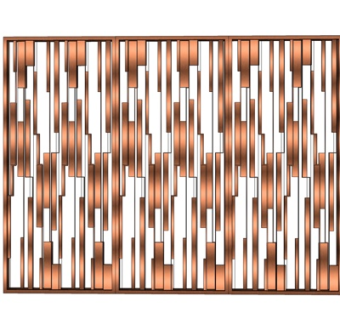 现代金属隔断屏风su模型