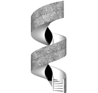 现代旋转楼梯su模型