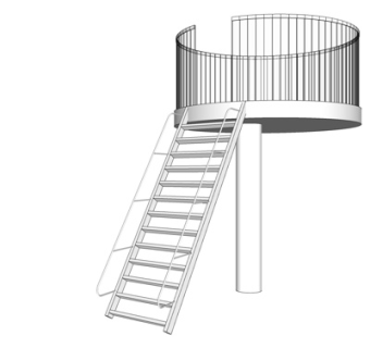 现代铁艺楼梯su模型