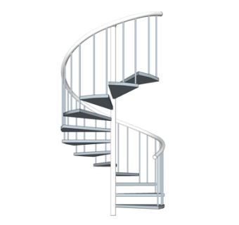 现代旋转楼梯su模型