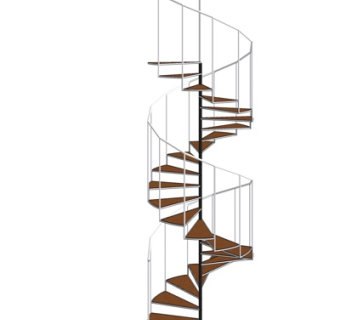 现代旋转楼梯su模型