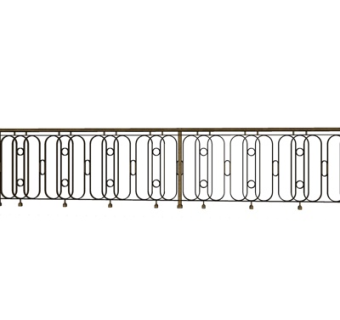 现代铁艺围栏su模型