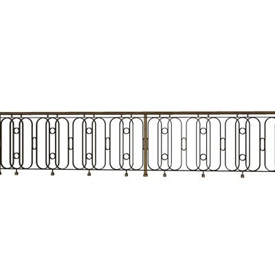 现代铁艺围栏su模型