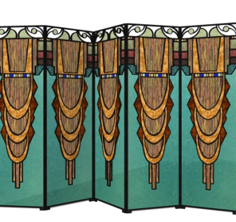 欧式古典铁艺屏风su模型