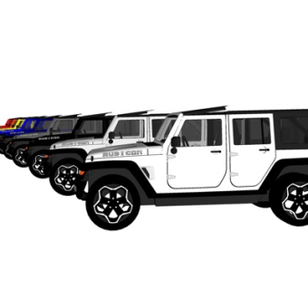 现代牧马人汽车su模型