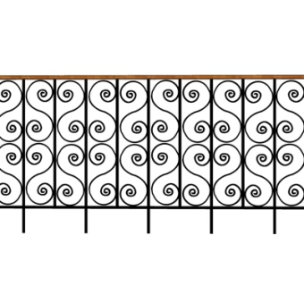 欧式铁艺围栏su模型