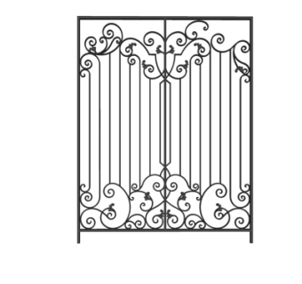 欧式铁艺隔断屏风su模型