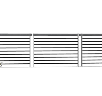 现代铁艺围栏su模型