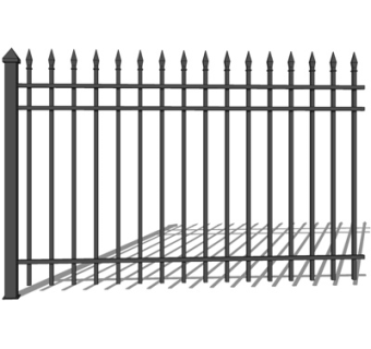 现代铁艺围栏su模型