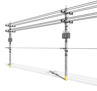 工业风电线杆su模型