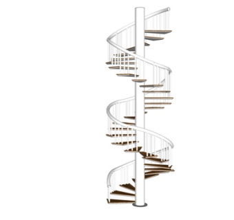 现代旋转楼梯su模型