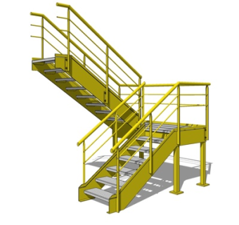 现代铁艺楼梯su模型