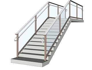 现代<em>瓷砖</em>楼梯su模型