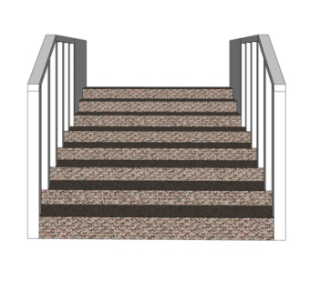 现代瓷砖楼梯su模型