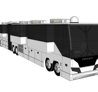 现代旅游巴士su模型