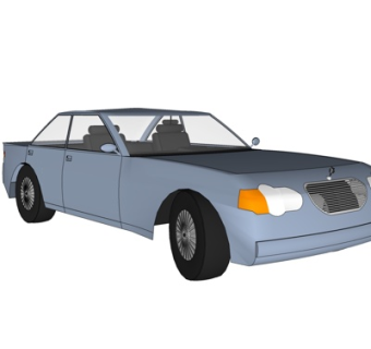 现代小汽车su模型