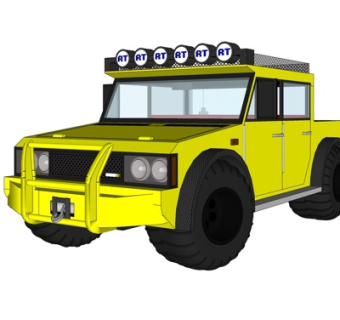 现代小汽车su模型