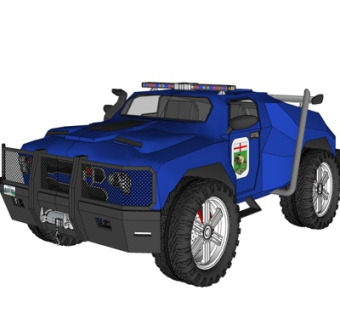 现代小汽车su模型