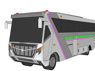 现代<em>旅游巴士</em>su模型