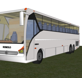 现代旅游巴士su模型