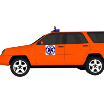 现代小汽车su模型