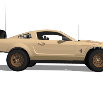 现代小汽车su模型