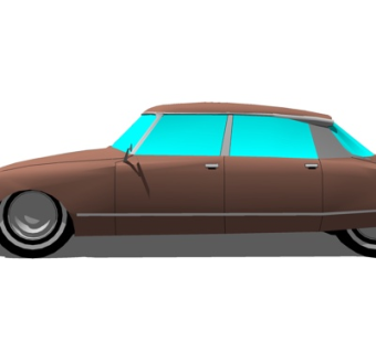 现代小汽车su模型