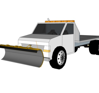 现代铣刨车su模型