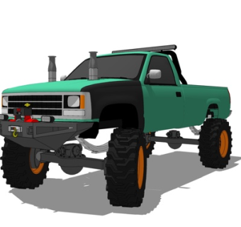 现代越野车su模型