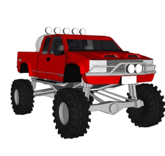 现代越野车su模型