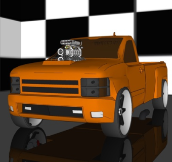 现代小汽车su模型