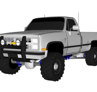 现代故障车su模型