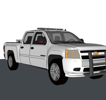 现代故障车su模型