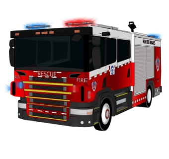 现代消防车su模型