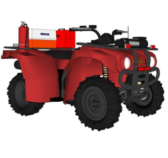 现代全地形越野车su模型