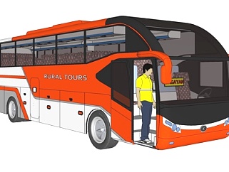 现代旅游<em>巴士</em>su模型