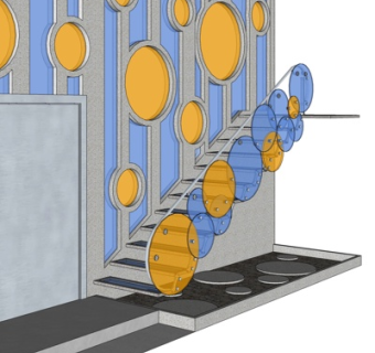 现代玻璃楼梯su模型