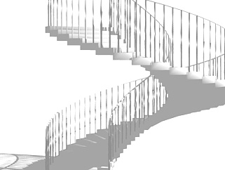 现代<em>旋转楼梯</em>su模型