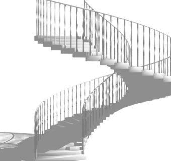 现代旋转楼梯su模型