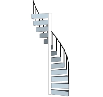 现代旋转楼梯su模型