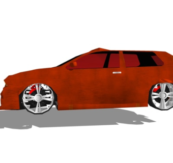 现代小汽车su模型