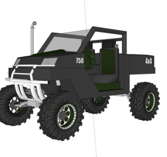 现代全地形越野车su模型