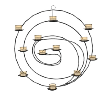 现代多头烛台灯su模型